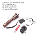 Aluminium T6 10W 2000 Lumen Super Bright Police LED Flashlight